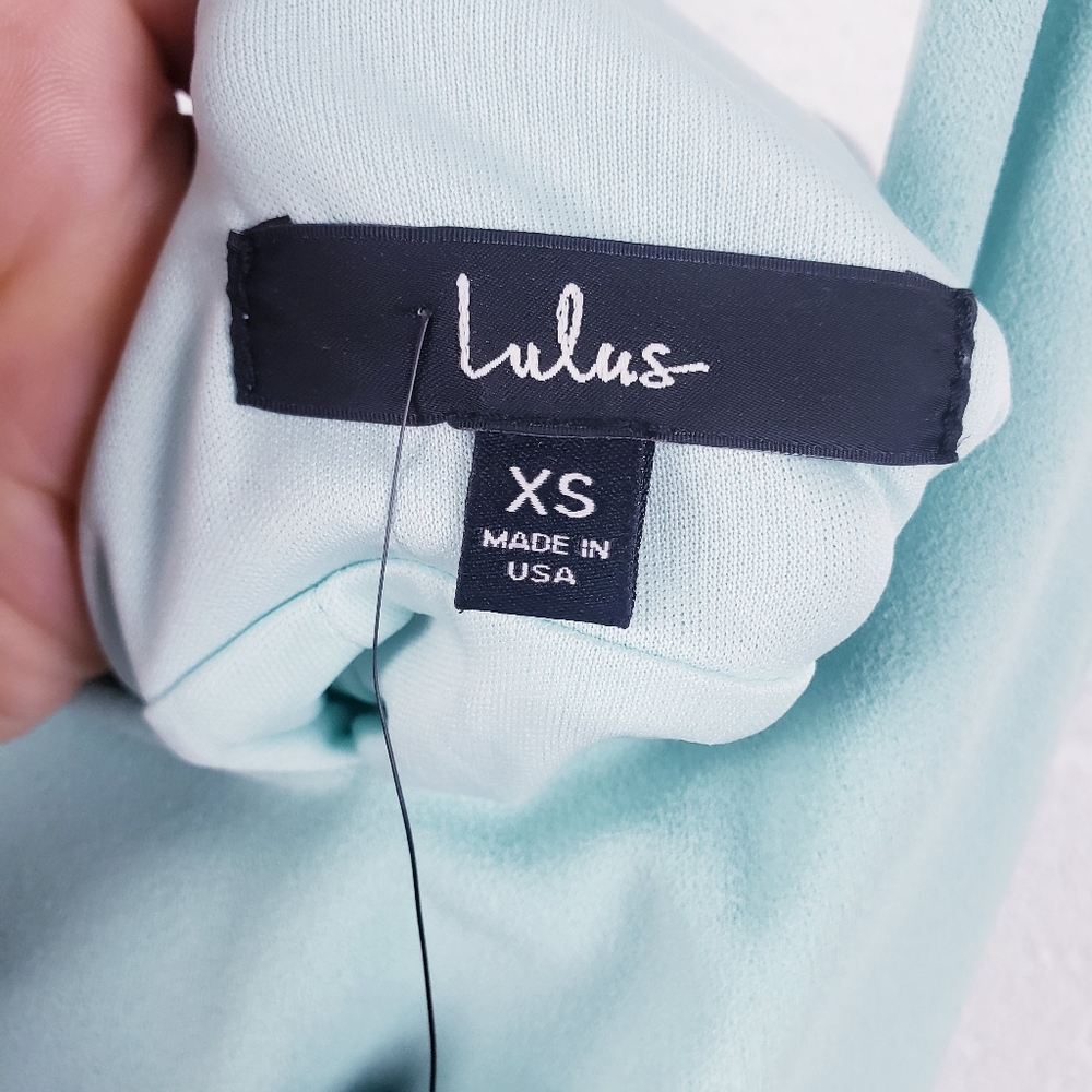 Lulus Poised‎ to Party One-Shoulder Bodycon Mini Dress Mint Women's Size XS - Picture 9 of 12